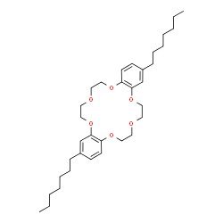 ChemSpider 2D Image | 2,13-Diheptyl-6,7,9,10,17,18,20,21-octahydrodibenzo[b,k][1,4,7,10,13,16]hexaoxacyclooctadecine | C34H52O6