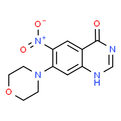 ChemSpider 2D Image | 7-Morpholino-6-nitroquinazolin-4(3H)-one | C12H12N4O4