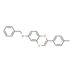ChemSpider 2D Image | 6-(Benzyloxy)-2-(4-methylphenyl)-1,4-benzoxathiine | C22H18O2S