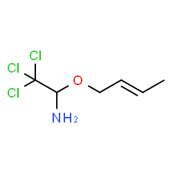 ChemSpider 2D Image | 1-[(2E)-2-Buten-1-yloxy]-2,2,2-trichloroethanamine | C6H10Cl3NO