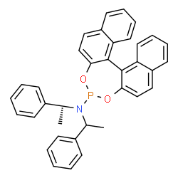 ChemSpider 2D Image | N-[(1S)-1-Phenylethyl]-N-(1-phenylethyl)dinaphtho[2,1-d:1',2'-f][1,3,2]dioxaphosphepin-4-amine | C36H30NO2P