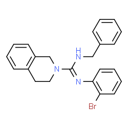 ChemSpider 2D Image | N-Benzyl-N'-(2-bromophenyl)-3,4-dihydro-2(1H)-isoquinolinecarboximidamide | C23H22BrN3