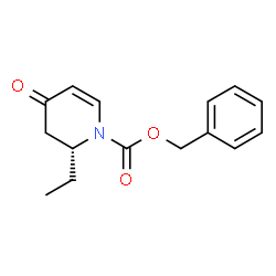 ChemSpider 2D Image | Benzyl (2R)-2-ethyl-4-oxo-3,4-dihydro-1(2H)-pyridinecarboxylate | C15H17NO3