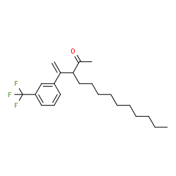 ChemSpider 2D Image | 3-{1-[3-(Trifluoromethyl)phenyl]vinyl}-2-tridecanone | C22H31F3O