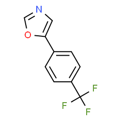 ChemSpider 2D Image | 5-[4-(Trifluoromethyl)phenyl]-1,3-oxazole | C10H6F3NO