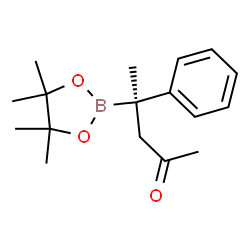 ChemSpider 2D Image | (4S)-4-Phenyl-4-(4,4,5,5-tetramethyl-1,3,2-dioxaborolan-2-yl)-2-pentanone | C17H25BO3