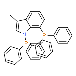 ChemSpider 2D Image | 1,7-Bis(diphenylphosphino)-3-methyl-1H-indole | C33H27NP2