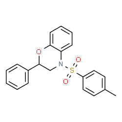 ChemSpider 2D Image | 4-[(4-Methylphenyl)sulfonyl]-2-phenyl-3,4-dihydro-2H-1,4-benzoxazine | C21H19NO3S