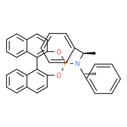 ChemSpider 2D Image | N-[(1R)-1-Phenylethyl]-N-(1-phenylethyl)dinaphtho[2,1-d:1',2'-f][1,3,2]dioxaphosphepin-4-amine | C36H30NO2P