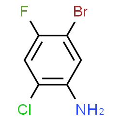 ChemSpider 2D Image | 5-Bromo-2-chloro-4-fluoroaniline | C6H4BrClFN