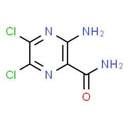 ChemSpider 2D Image | 3-Amino-5,6-dichloropyrazine-2-carboxamide | C5H4Cl2N4O