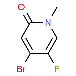ChemSpider 2D Image | 4-Bromo-5-fluoro-1-methyl-2(1H)-pyridinone | C6H5BrFNO
