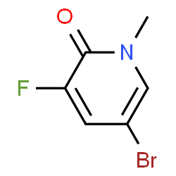 ChemSpider 2D Image | 5-Bromo-3-fluoro-1-methyl-2(1H)-pyridinone | C6H5BrFNO