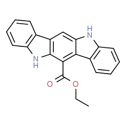 ChemSpider 2D Image | Ethyl 5,11-dihydroindolo[3,2-b]carbazole-6-carboxylate | C21H16N2O2