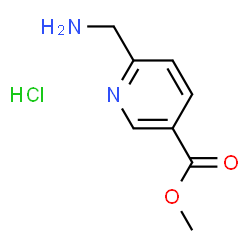 ChemSpider 2D Image | Methyl 6-(aminomethyl)nicotinate hydrochloride (1:1) | C8H11ClN2O2
