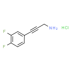 ChemSpider 2D Image | 3-(3,4-Difluorophenyl)prop-2-yn-1-amine hydrochloride | C9H8ClF2N