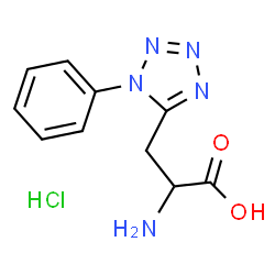 ChemSpider 2D Image | 3-(1-Phenyl-1H-tetrazol-5-yl)alanine hydrochloride (1:1) | C10H12ClN5O2