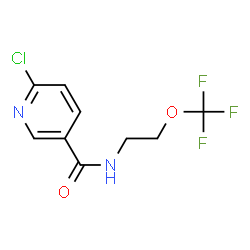 ChemSpider 2D Image | 6-Chloro-N-[2-(trifluoromethoxy)ethyl]nicotinamide | C9H8ClF3N2O2