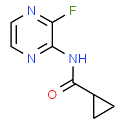 ChemSpider 2D Image | N-(3-Fluoro-2-pyrazinyl)cyclopropanecarboxamide | C8H8FN3O
