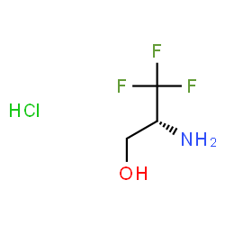 ChemSpider 2D Image | (2R)-2-Amino-3,3,3-trifluoro-1-propanol hydrochloride (1:1) | C3H7ClF3NO