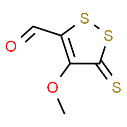 ChemSpider 2D Image | 4-Methoxy-3-thioxo-3H-1,2-dithiole-5-carbaldehyde | C5H4O2S3