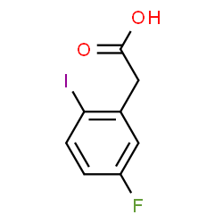 ChemSpider 2D Image | (5-Fluoro-2-iodophenyl)acetic acid | C8H6FIO2