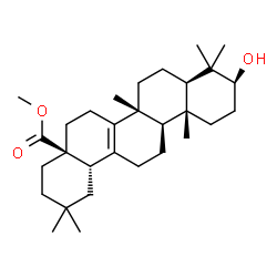 ChemSpider 2D Image | Methyl (4aS,6bR,8aR,10S,12aR,12bR,14bS)-10-hydroxy-2,2,6b,9,9,12a-hexamethyl-1,3,4,5,6,6b,7,8,8a,9,10,11,12,12a,12b,13,14,14b-octadecahydro-4a(2H)-picenecarboxylate | C30H48O3