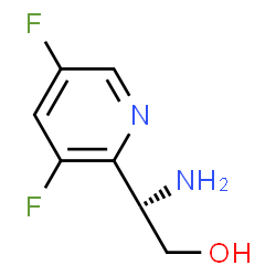 ChemSpider 2D Image | (S)-2-Amino-2-(3,5-difluoropyridin-2-yl)ethanol | C7H8F2N2O