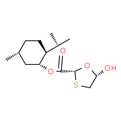 ChemSpider 2D Image | (1R,2S,5R)-2-Isopropyl-5-methylcyclohexyl (2R,5S)-5-hydroxy-1,3-oxathiolane-2-carboxylate | C14H24O4S