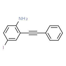 ChemSpider 2D Image | 4-Iodo-2-(phenylethynyl)aniline | C14H10IN