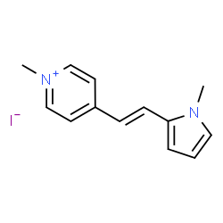 ChemSpider 2D Image | 1-Methyl-4-[(E)-2-(1-methyl-1H-pyrrol-2-yl)vinyl]pyridinium iodide | C13H15IN2