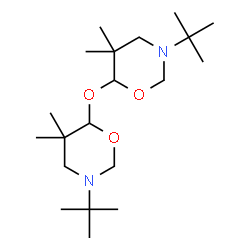 ChemSpider 2D Image | 6,6'-Oxybis[5,5-dimethyl-3-(2-methyl-2-propanyl)-1,3-oxazinane] | C20H40N2O3