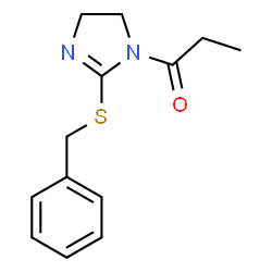 ChemSpider 2D Image | 1-[2-(Benzylsulfanyl)-4,5-dihydro-1H-imidazol-1-yl]-1-propanone | C13H16N2OS