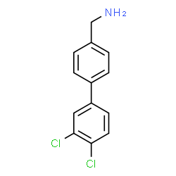 ChemSpider 2D Image | 1-(3',4'-Dichloro-4-biphenylyl)methanamine | C13H11Cl2N