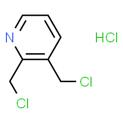 ChemSpider 2D Image | 2,3-bis(chloromethyl)pyridine hydrochloride | C7H8Cl3N