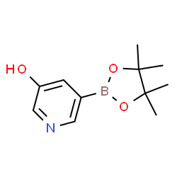 ChemSpider 2D Image | 5-(4,4,5,5-Tetramethyl-1,3,2-dioxaborolan-2-yl)-3-pyridinol | C11H16BNO3