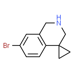 ChemSpider 2D Image | 7'-Bromo-2',3'-dihydro-1'H-spiro[cyclopropane-1,4'-isoquinoline] | C11H12BrN
