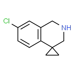 ChemSpider 2D Image | 7'-Chloro-2',3'-dihydro-1'H-spiro[cyclopropane-1,4'-isoquinoline] | C11H12ClN