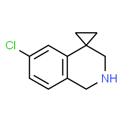 ChemSpider 2D Image | 6'-Chloro-2',3'-dihydro-1'H-spiro[cyclopropane-1,4'-isoquinoline] | C11H12ClN