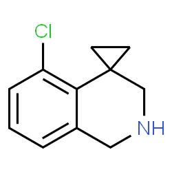 ChemSpider 2D Image | 5'-Chloro-2',3'-dihydro-1'H-spiro[cyclopropane-1,4'-isoquinoline] | C11H12ClN