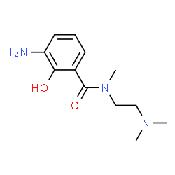ChemSpider 2D Image | 3-Amino-N-[2-(dimethylamino)ethyl]-2-hydroxy-N-methylbenzamide | C12H19N3O2