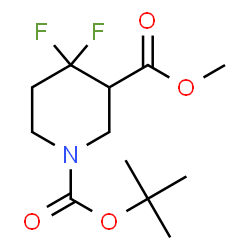 ChemSpider 2D Image | 1-tert-butyl 3-Methyl 4,4-difluoropiperidine-1,3-dicarboxylate | C12H19F2NO4