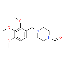 ChemSpider 2D Image | 4-(2,3,4-Trimethoxybenzyl)-1-piperazinecarbaldehyde | C15H22N2O4