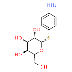 ChemSpider 2D Image | 4-Aminophenyl b-D-thiomannopyranoside | C12H17NO5S