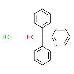 ChemSpider 2D Image | Diphenyl(2-pyridinyl)methanol hydrochloride (1:1) | C18H16ClNO