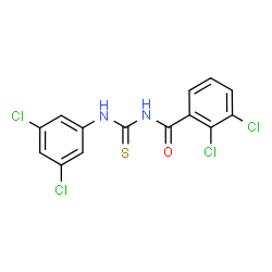 ChemSpider 2D Image | 2,3-Dichloro-N-[(3,5-dichlorophenyl)carbamothioyl]benzamide | C14H8Cl4N2OS