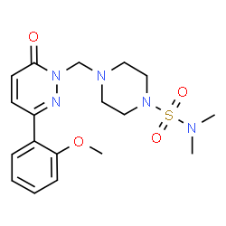 ChemSpider 2D Image | 4-{[3-(2-Methoxyphenyl)-6-oxo-1(6H)-pyridazinyl]methyl}-N,N-dimethyl-1-piperazinesulfonamide | C18H25N5O4S