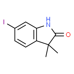 ChemSpider 2D Image | 1,3-Dihydro-6-iodo-3,3-dimethyl-2H-indol-2-one | C10H10INO