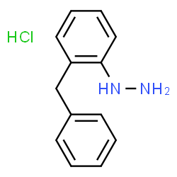 ChemSpider 2D Image | (2-Benzylphenyl)hydrazine hydrochloride | C13H15ClN2