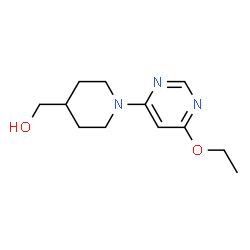 ChemSpider 2D Image | (1-(6-Ethoxypyrimidin-4-yl)piperidin-4-yl)methanol | C12H19N3O2